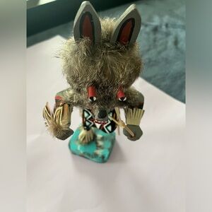 Native American Wolf Kachina Doll.